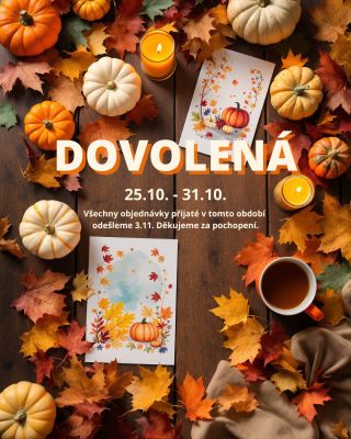 Podzimní prázdniny jsou tady a my si dáme malou tvůrčí pauzu! 🍂 Příští týden vyměníme papír za podzimní procházky a horký...